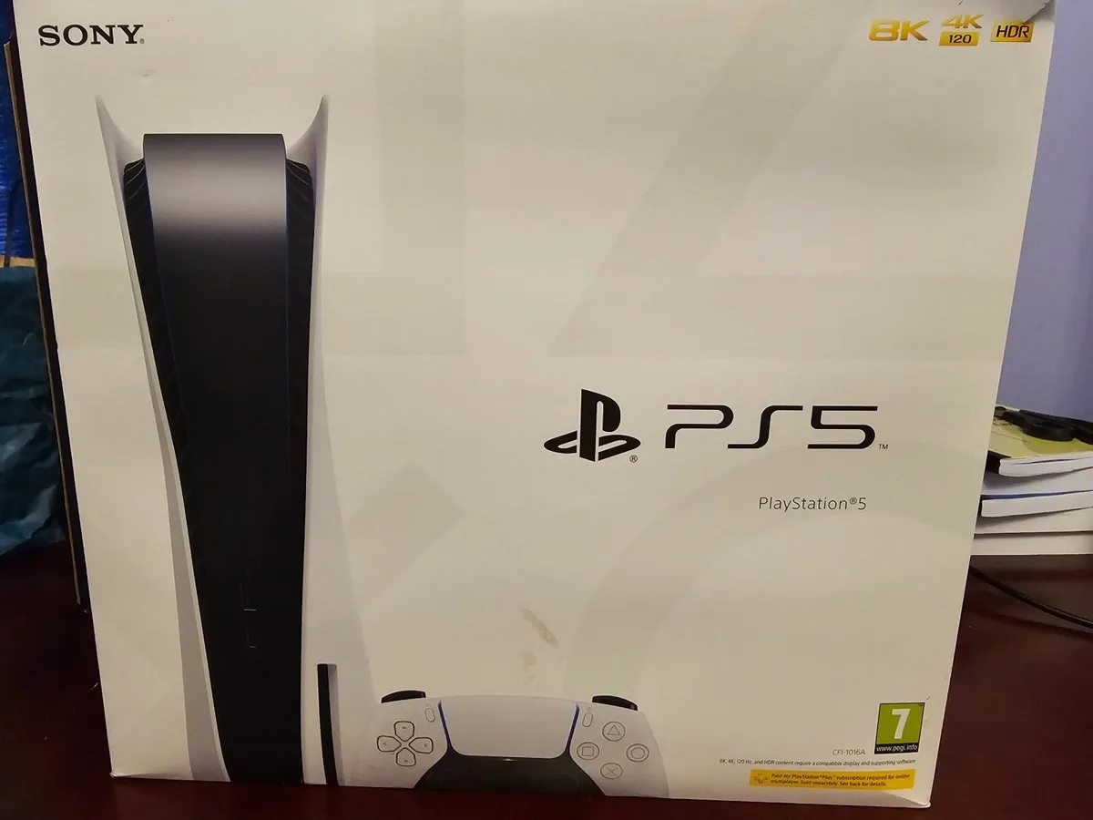 Playstation 5 Disc Console, Gaming Monitor, Scuf - Image 1