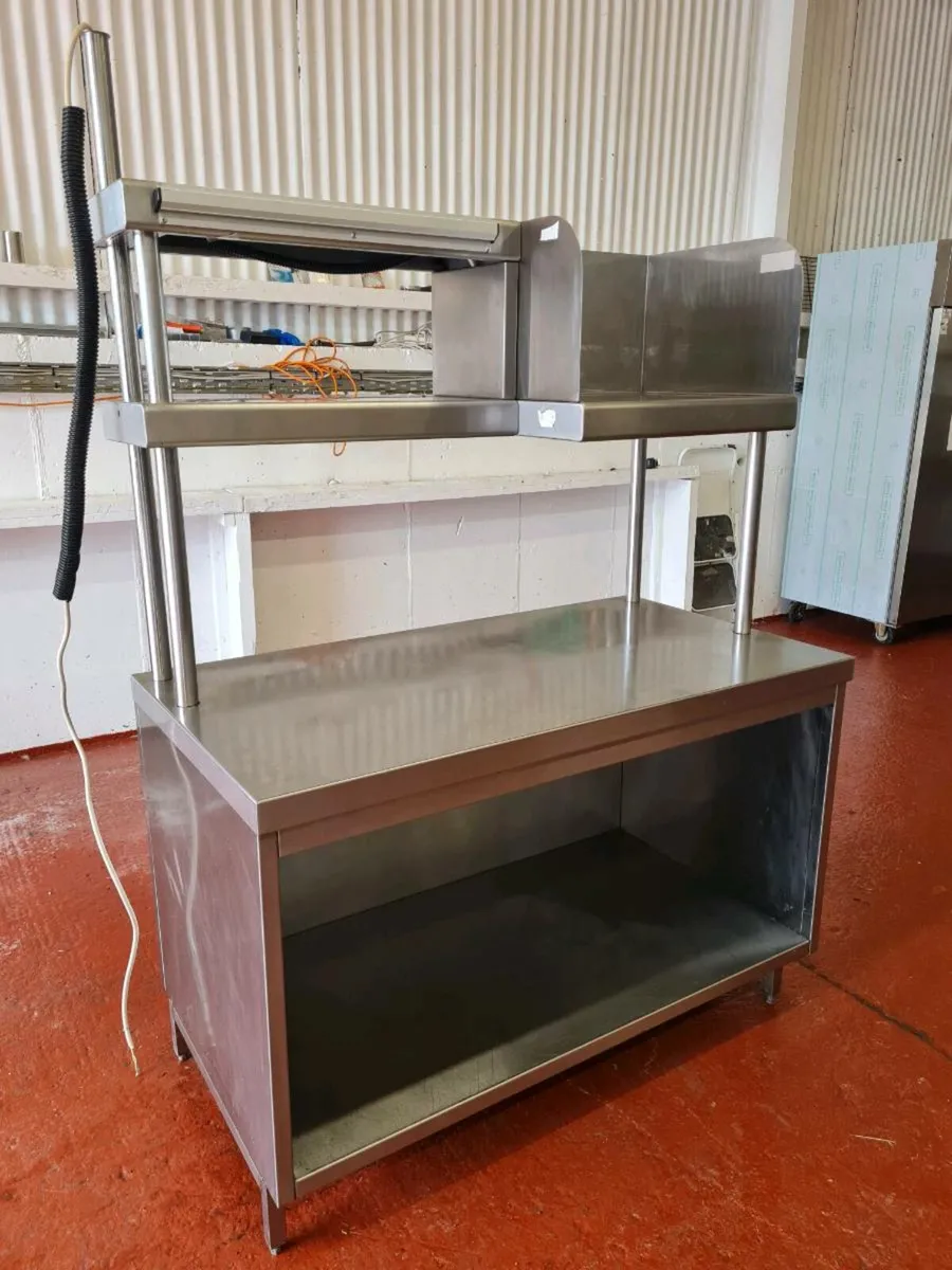 Pass Through Table with Microwave Shelf - Image 1