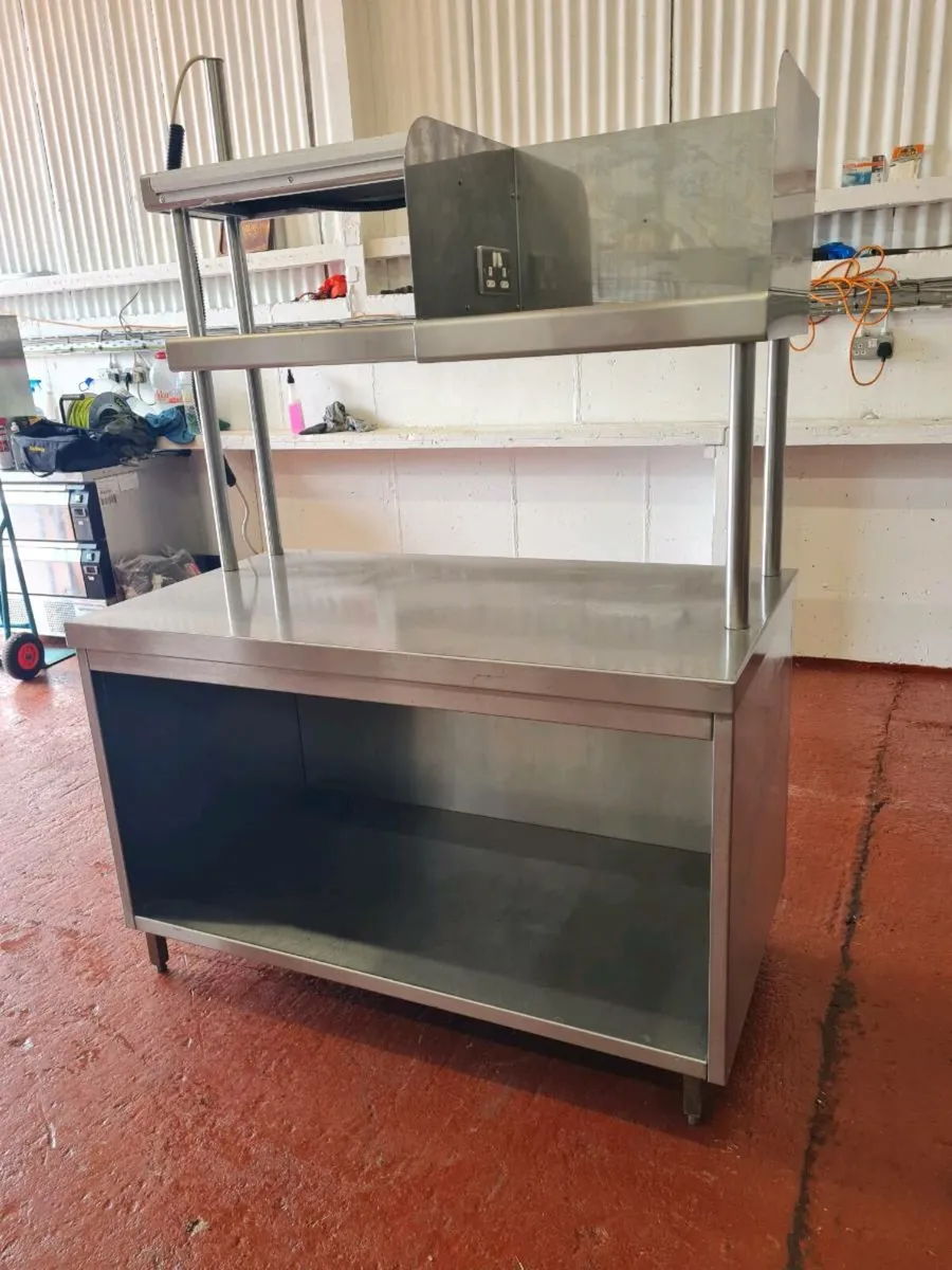 Pass Through Table with Microwave Shelf - Image 3