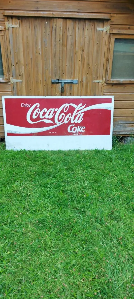 Vintage  Coca-Cola  Metal  Sign - Image 1