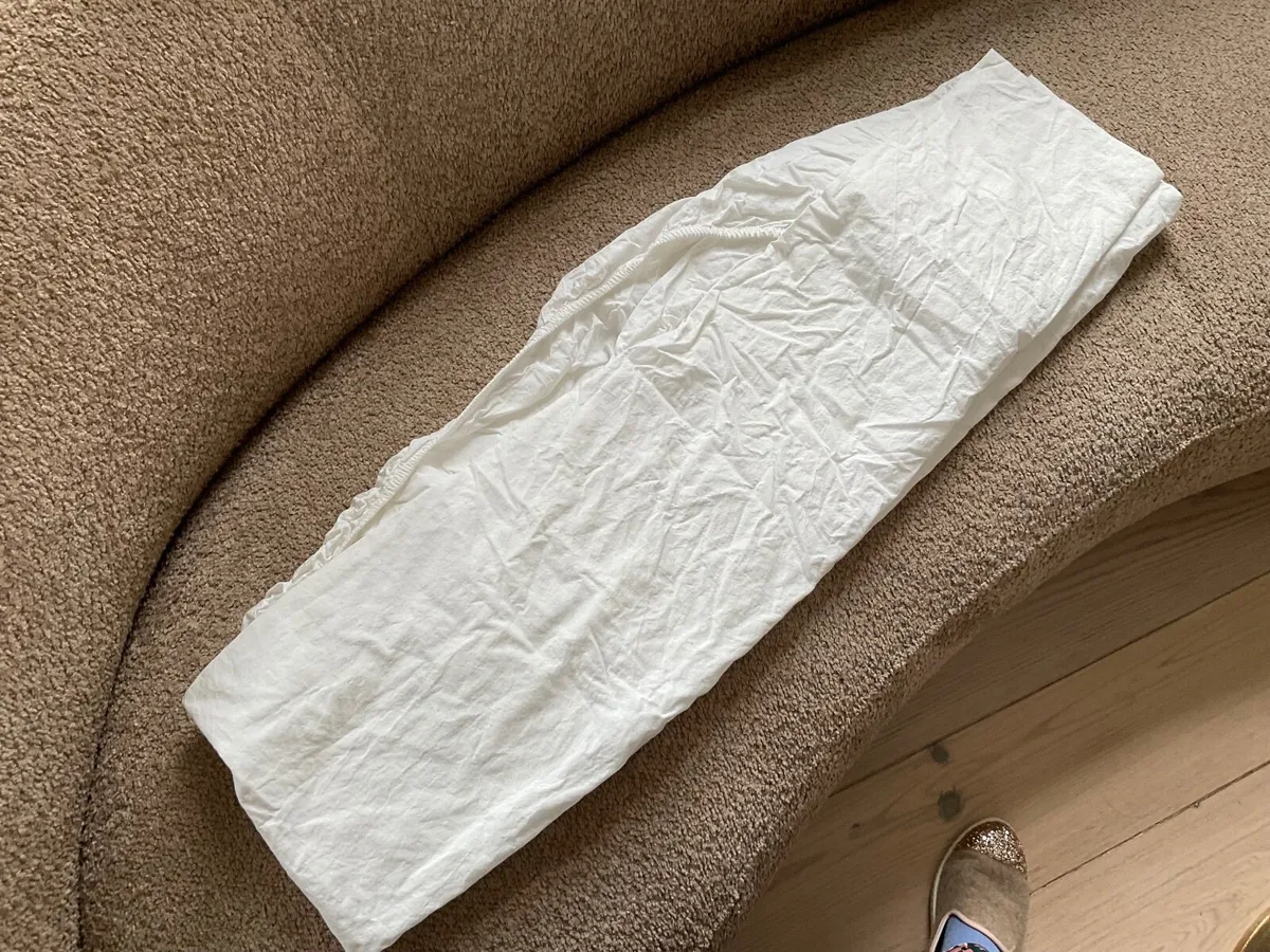 Dvala fitted sheet single bed white - Image 1