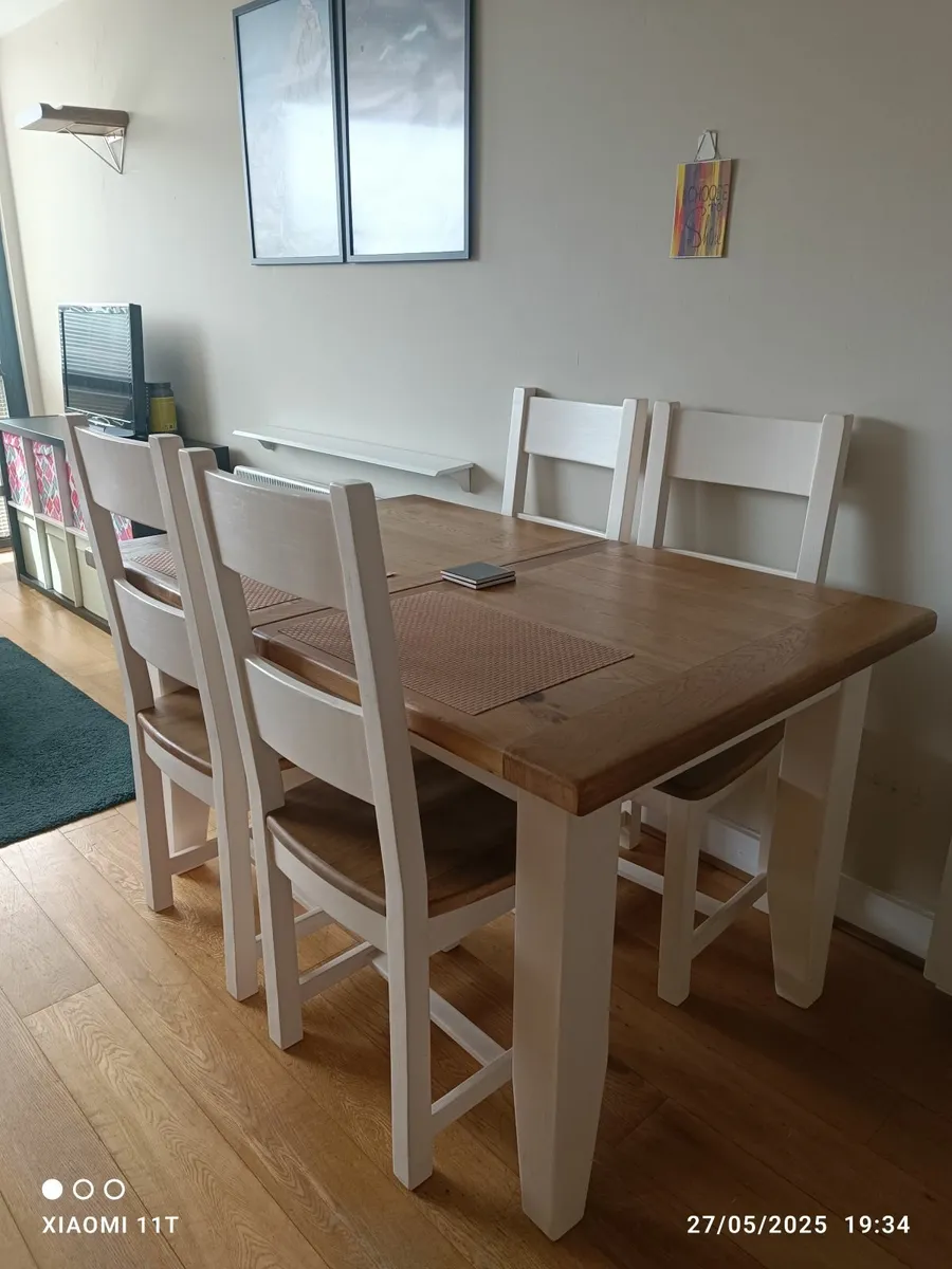 2 Chair , 4 seater dinning table ,small cupboard, - Image 3