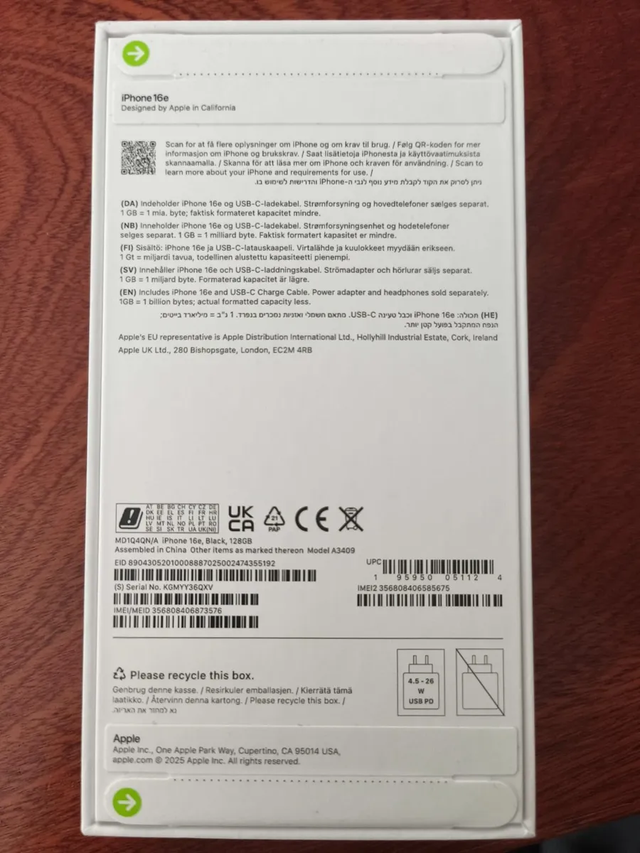 IPhone 16e New Unopenned - Image 2