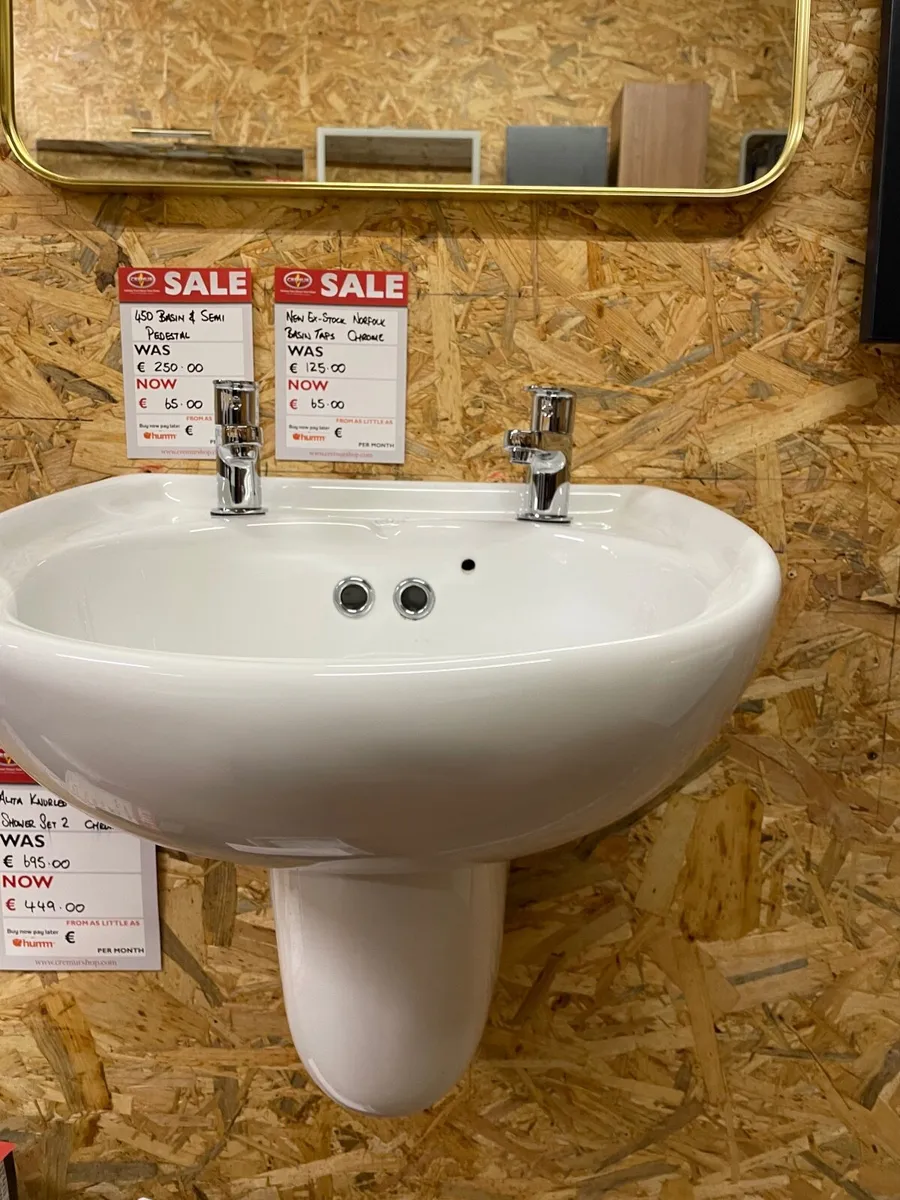 Ex-Display 450 Ceramic Basin & Semi Pedestal