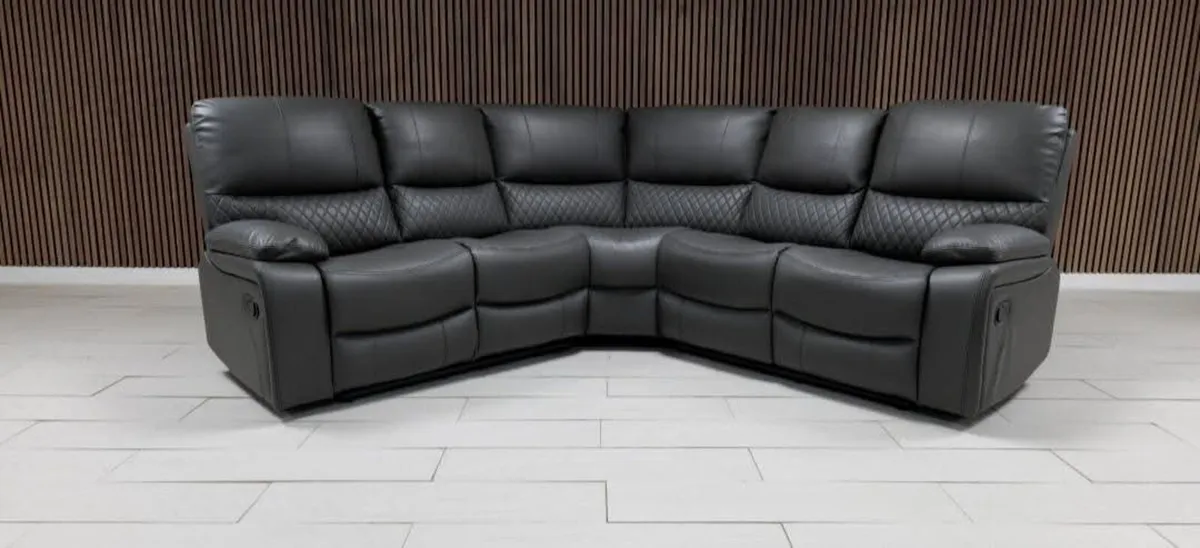 Rita Leather Manual Recliner Sofa - Image 3