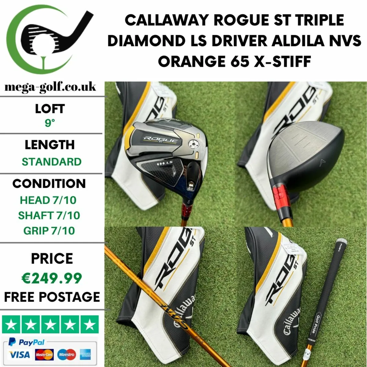 CALLAWAY ROGUE ST TRIPLE DIAMOND LS DRIVER / 9° - Image 1