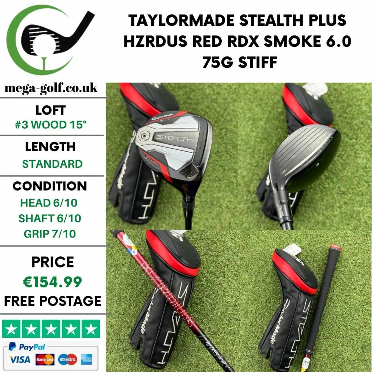 TAYLORMADE STEALTH PLUS #3 WOOD 15° / STIFF - Image 1