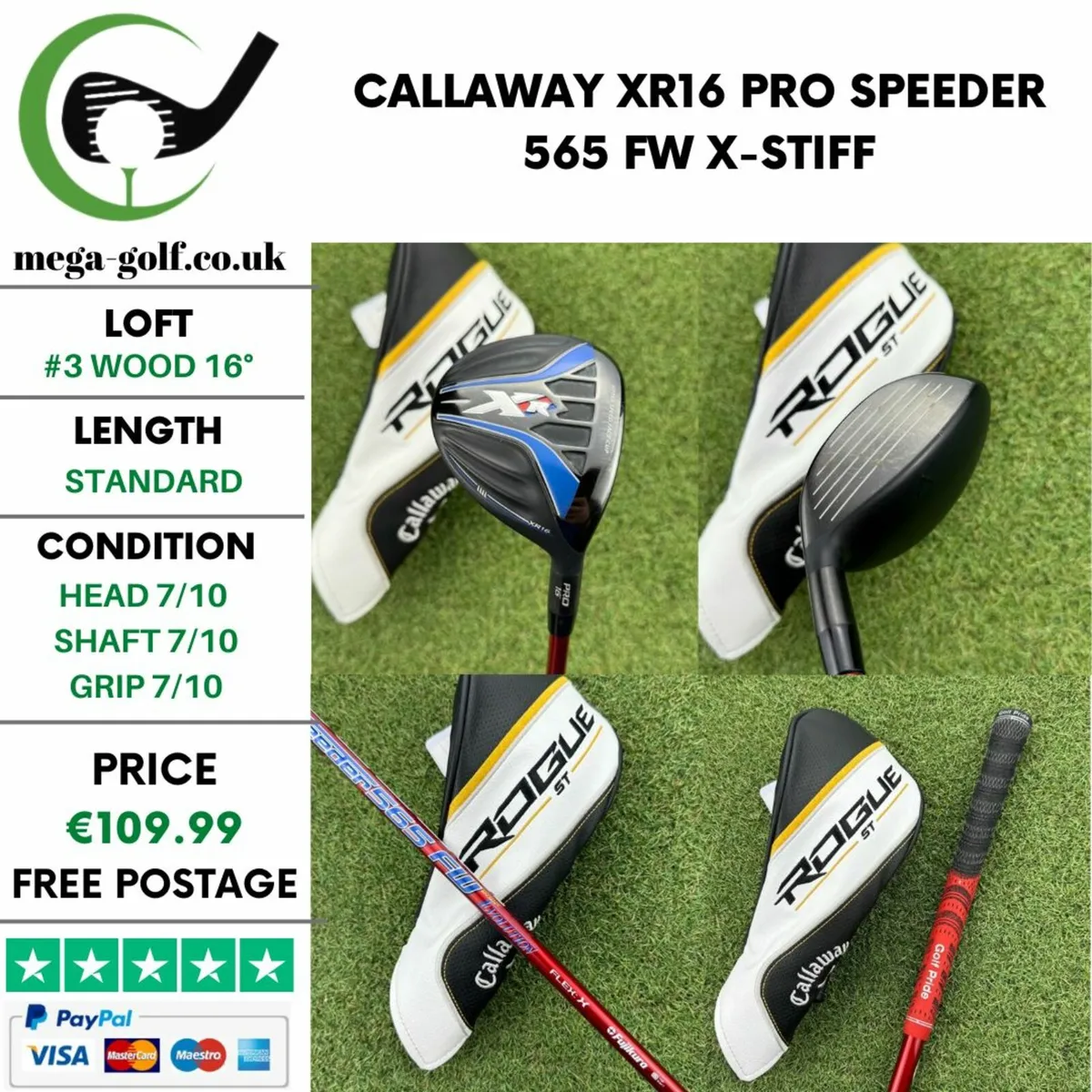 CALLAWAY XR16 PRO #3 WOOD 16° / X-STIFF - Image 1