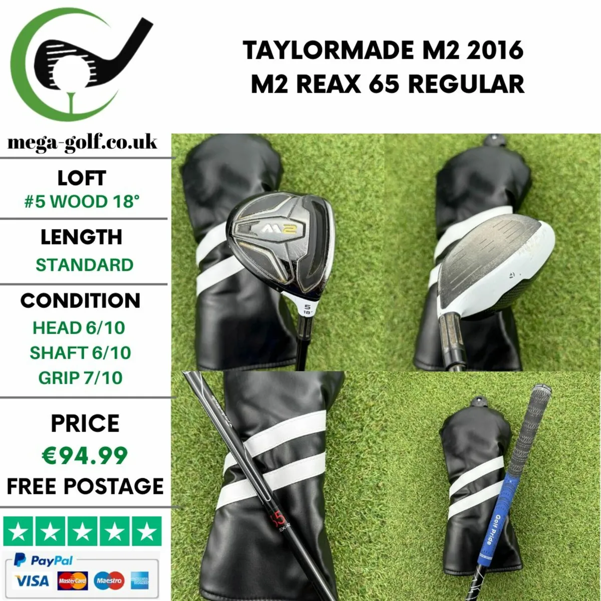 TAYLORMADE M2 2016 #5 WOOD 18° /M2 REAX 65 REGULAR - Image 1