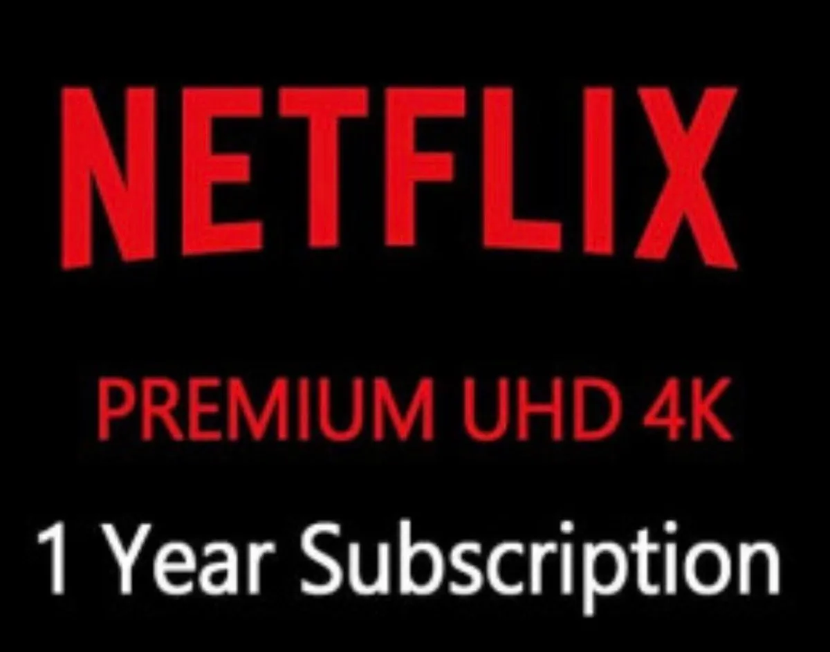 12 month Netflix premium account