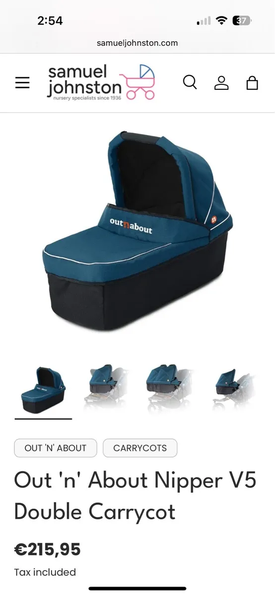 Out and about double carry cot + adapter - Image 3