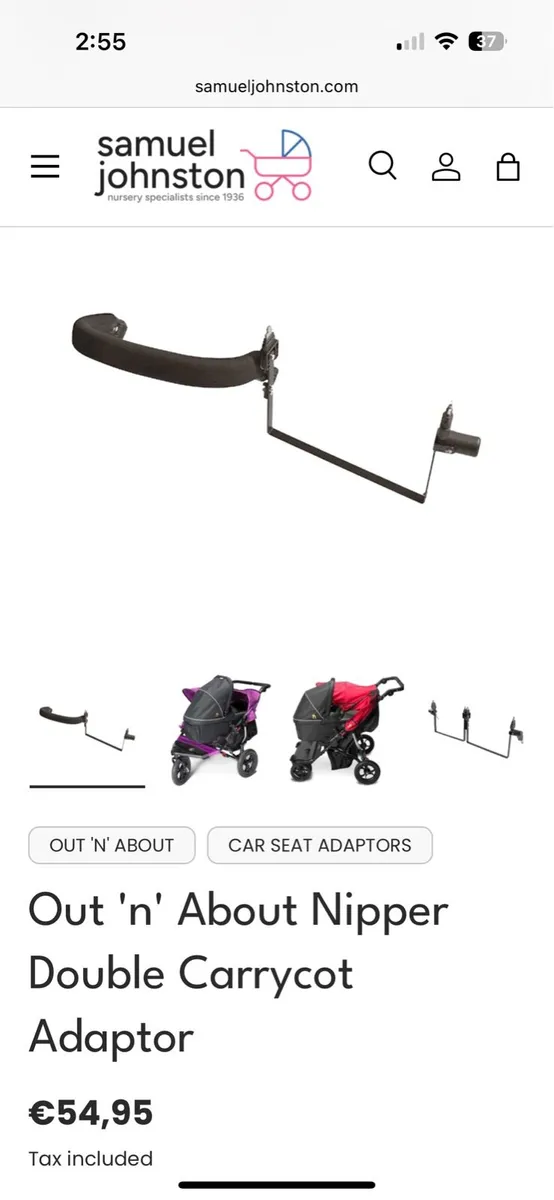 Out and about double carry cot + adapter - Image 4