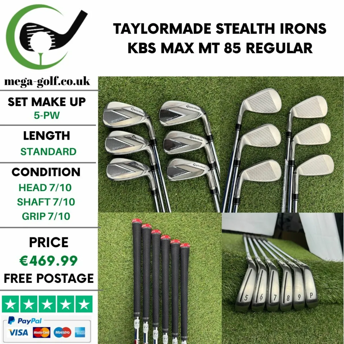 TAYLORMADE STEALTH IRONS / 5-PW / REGULAR - Image 1