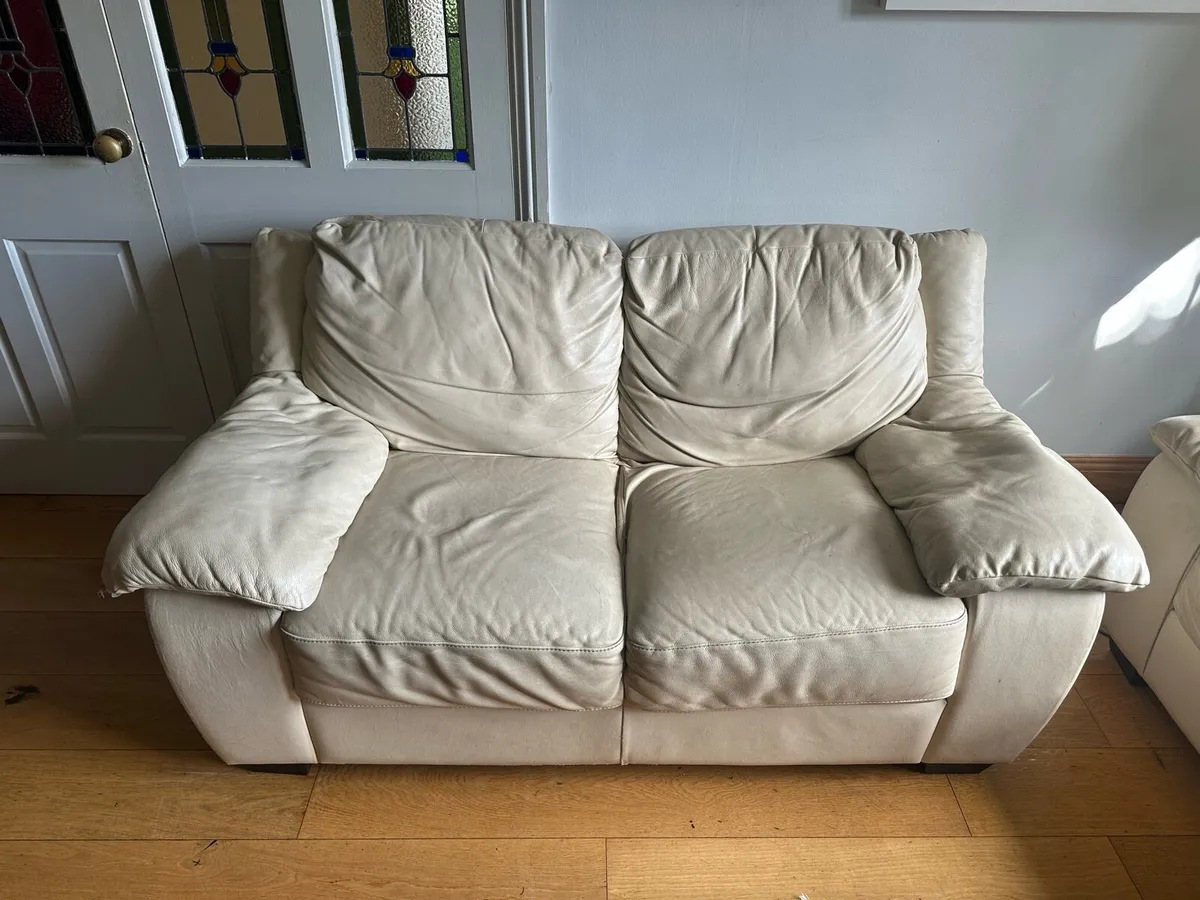 Leather Couch Set - Image 2