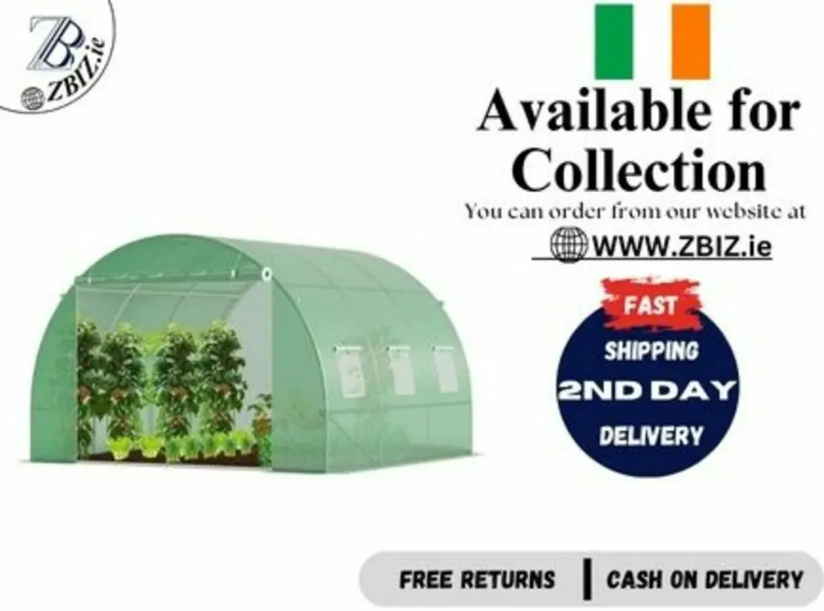Greenhouse 3x2x2 m 6m² Poly Tunnels - Image 1