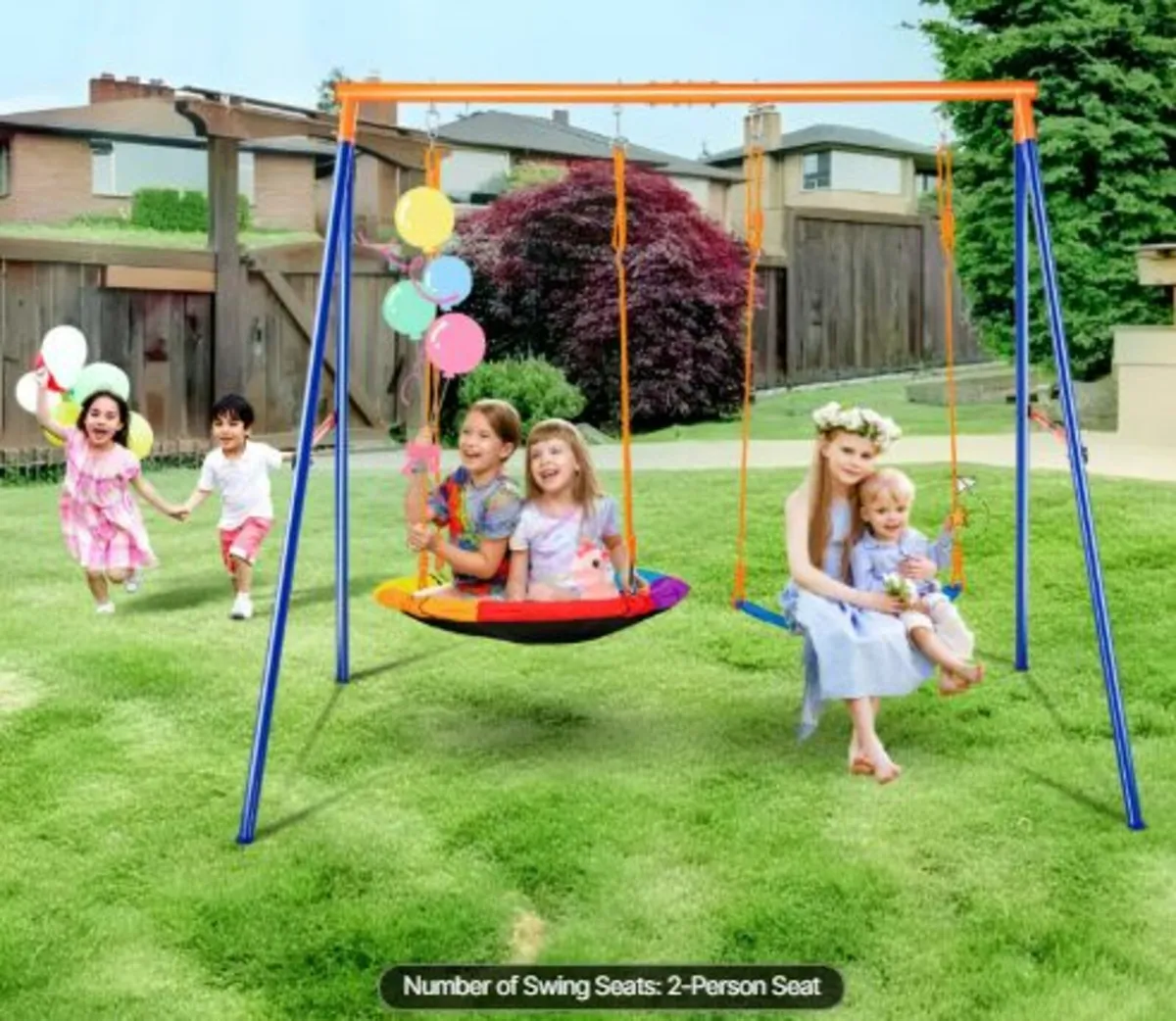 Swing Sets for Backyard 1 Saucer 1 Belt Swing Seat - Image 1