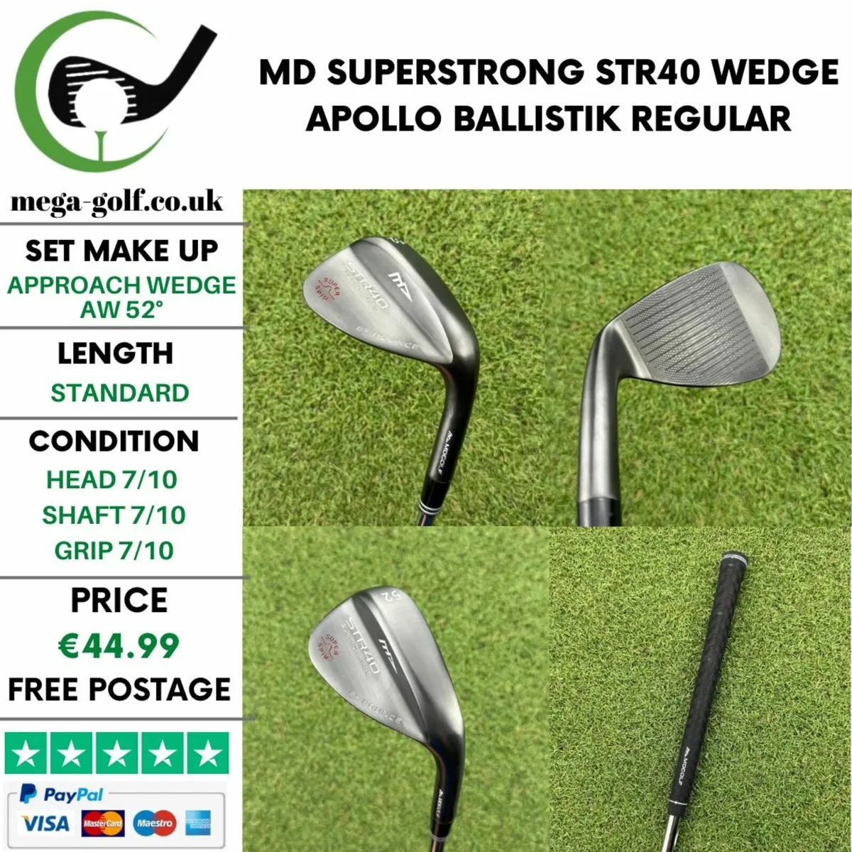 MD SUPERSTRONG STR40 WEDGE AW 52° / REGULAR - Image 1