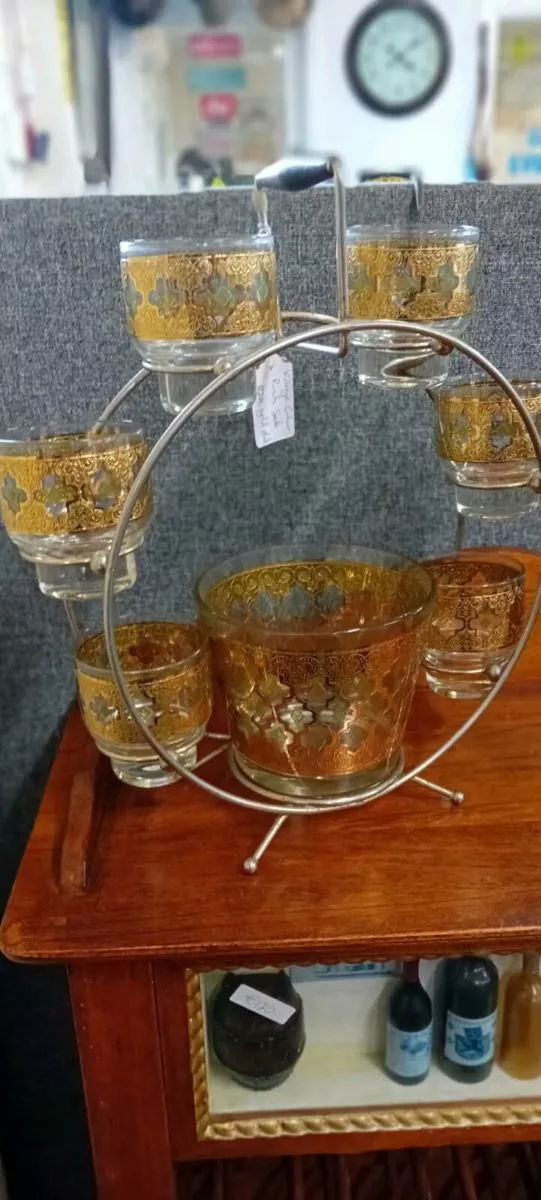 Vintage Culver Gold Plated Punch Set - Image 1