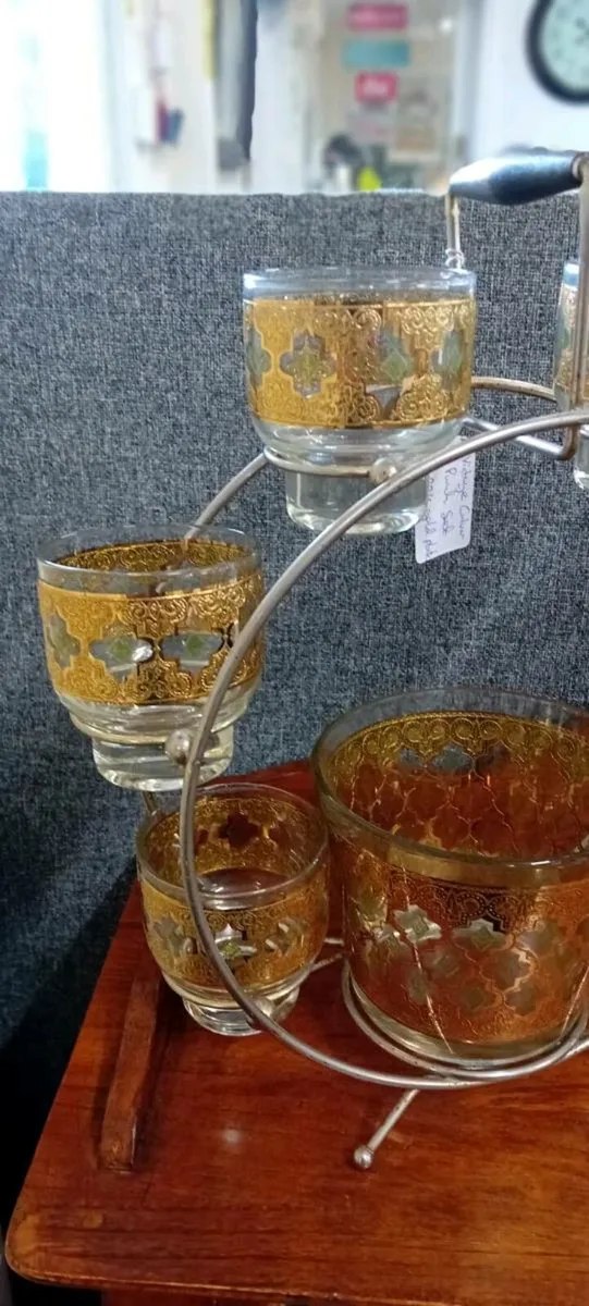 Vintage Culver Gold Plated Punch Set - Image 2