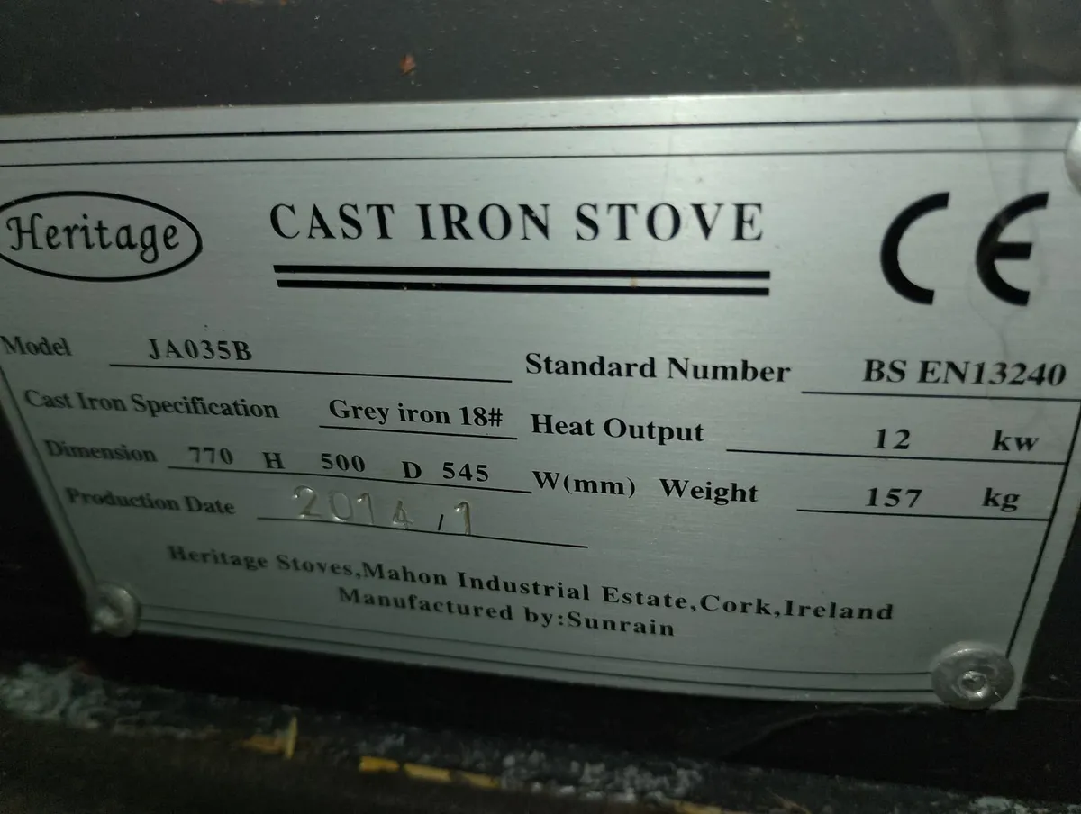 Heritage 12kw 2014 stove with boiler - Image 4