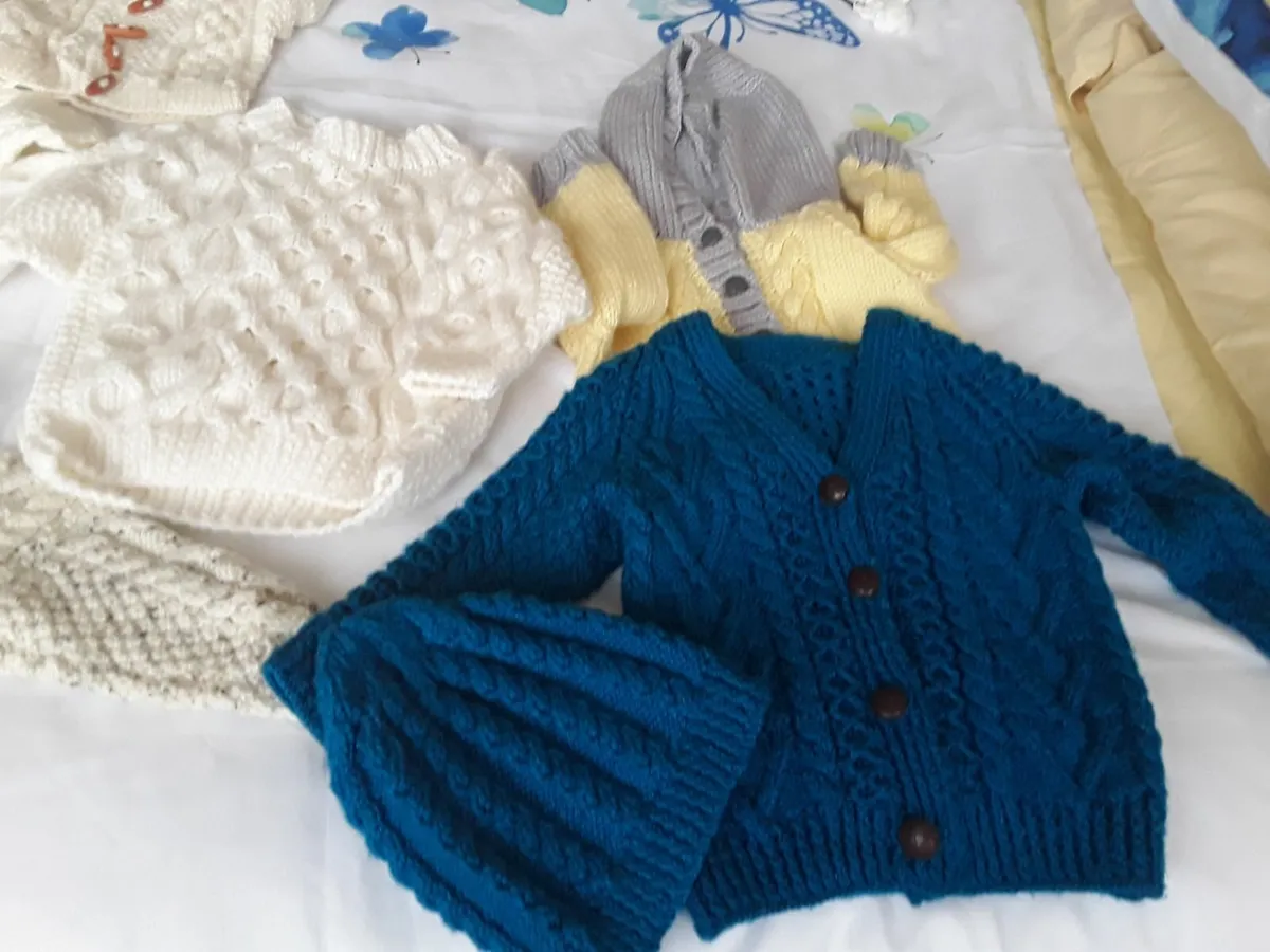 Brand new baby Aaron cardigan's hand knitted - Image 2