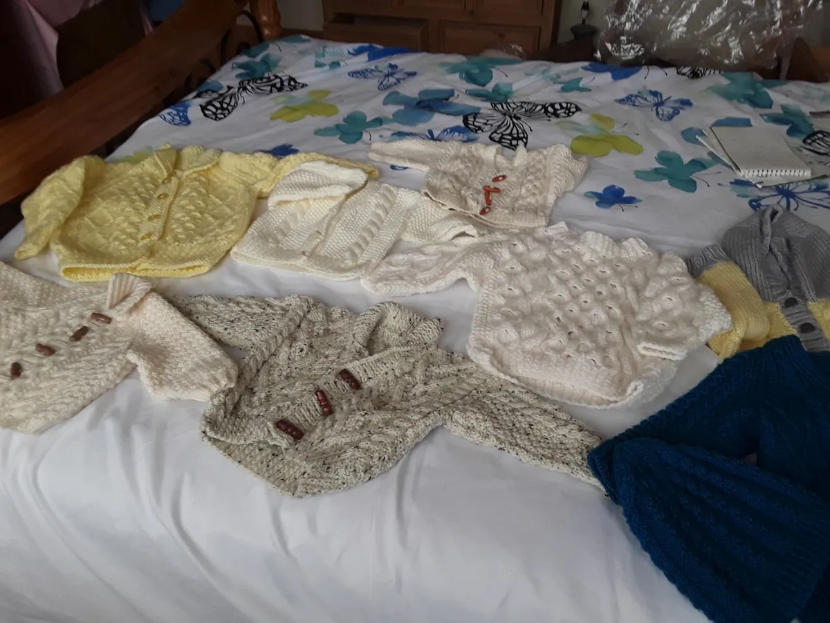 Brand new baby Aaron cardigan's hand knitted - Image 4