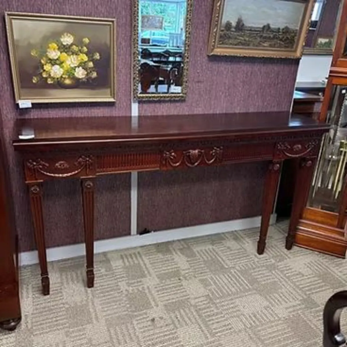 Beautiful mahogany breakfront console Regency styl