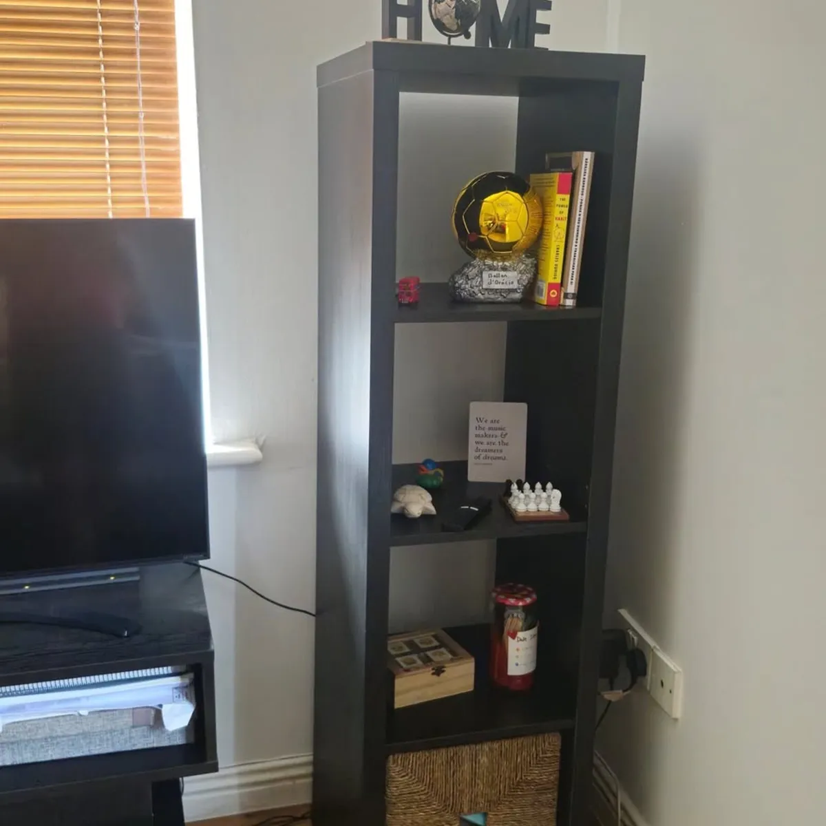Black Shelving Unit 42x147 cm - Image 1
