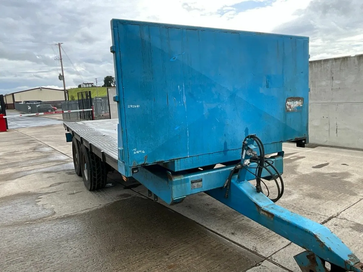 APPROX. 16ft TRIFFITT TWIN AXLE FLAT TRAILER - Image 2