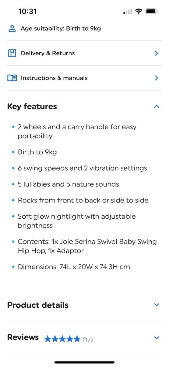 Baby swing - Image 3