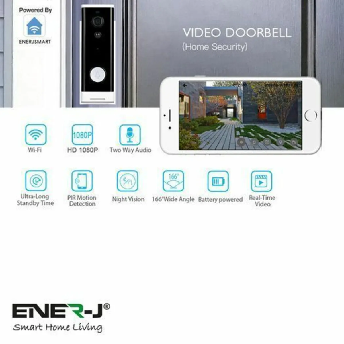 Wi-Fi Video Doorbell with Chime Smart Doorbell - Image 1
