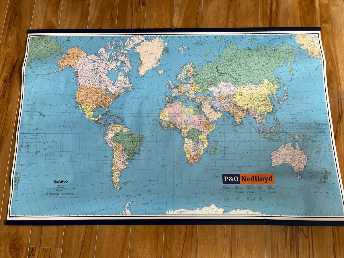 Large World Map wall hanging - Image 1