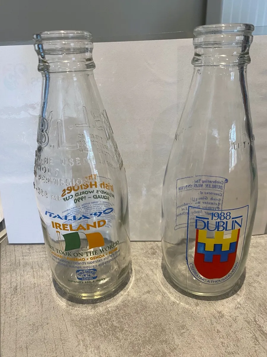 old milk bottles - Image 1