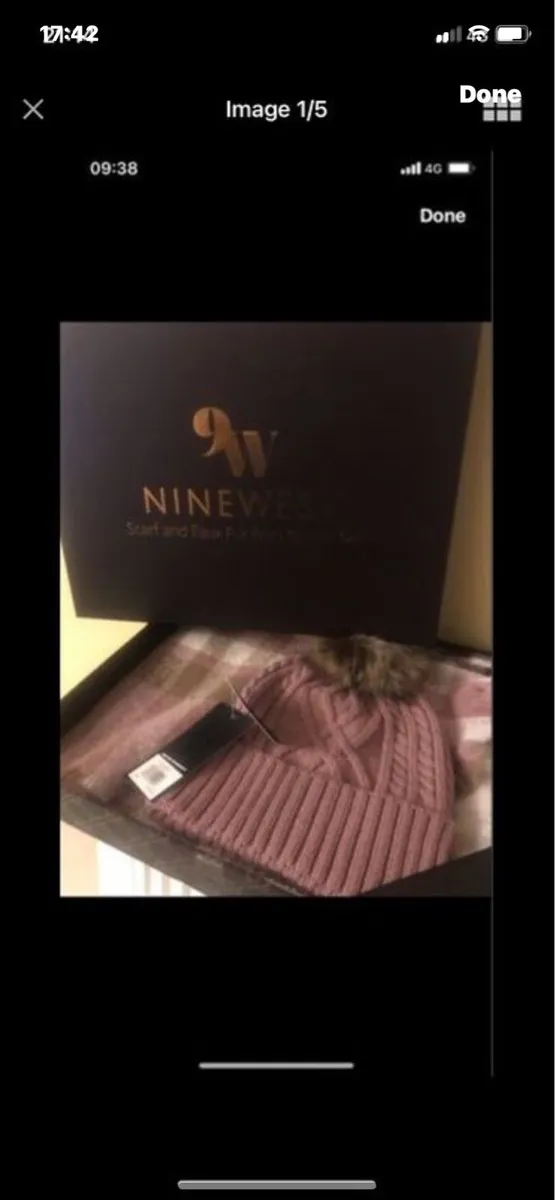 Nine West Scarf & Beanie Set - Image 1