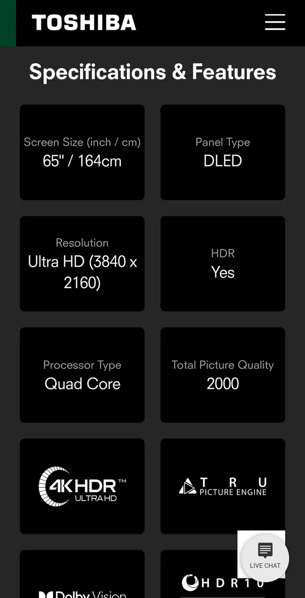 65" Toshiba TV - Image 4