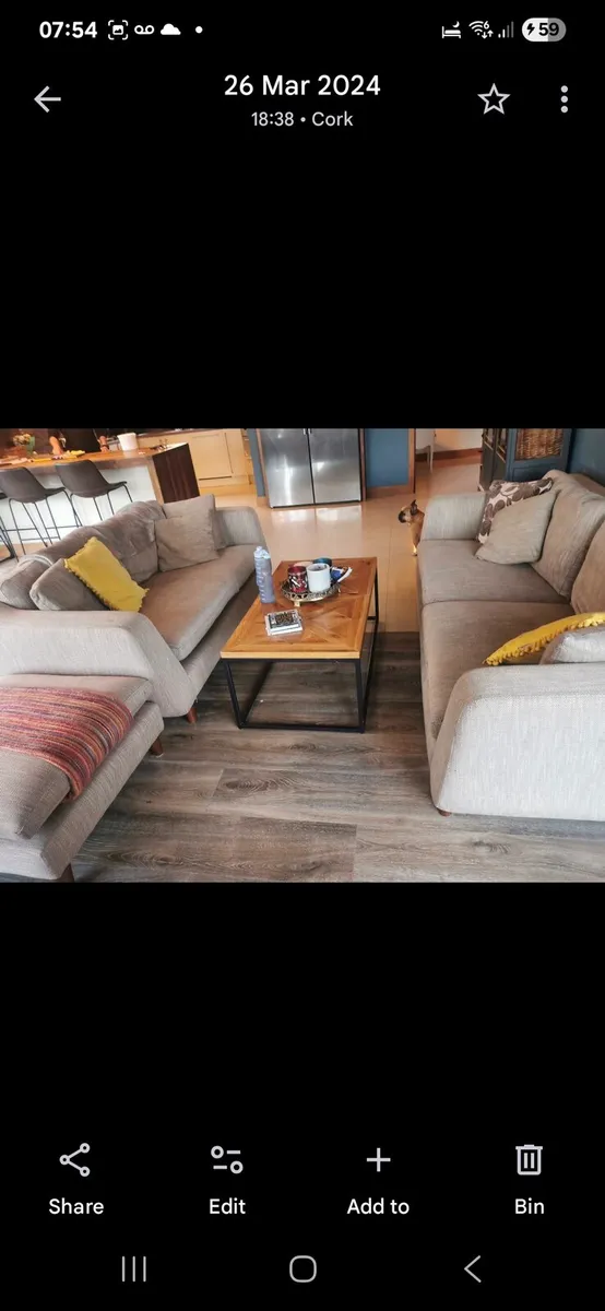Couches and footstool...caseys - Image 1
