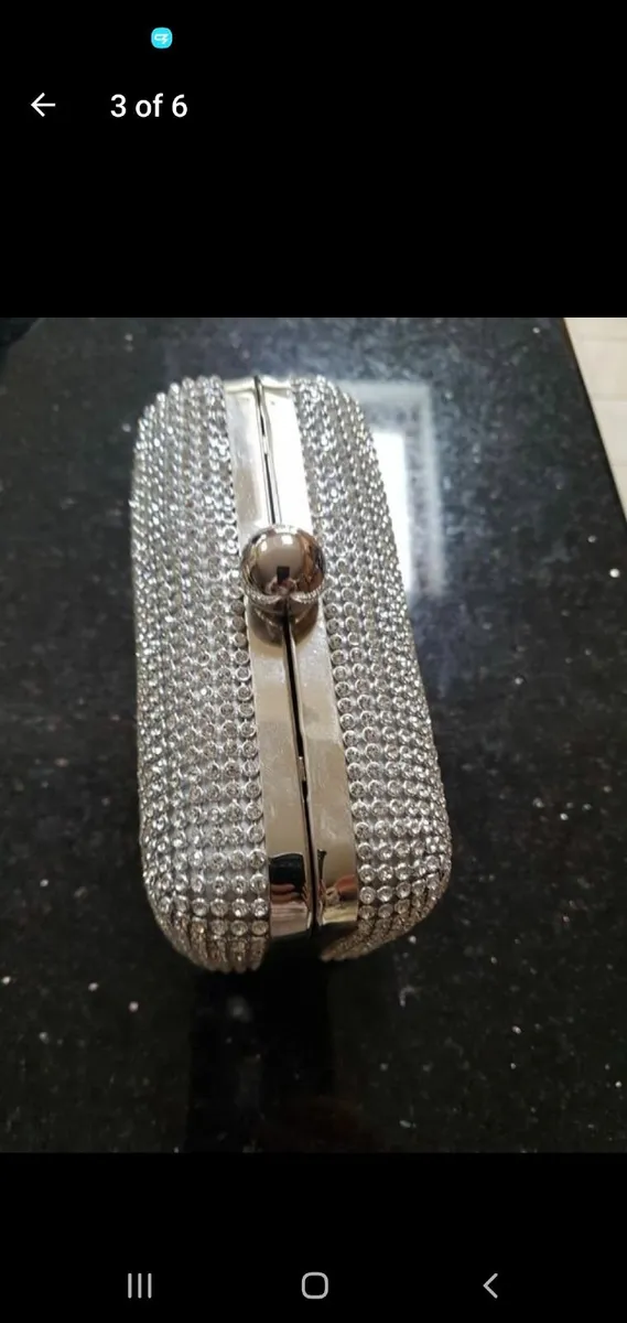 Wedding clutch bag diamonte - Image 2