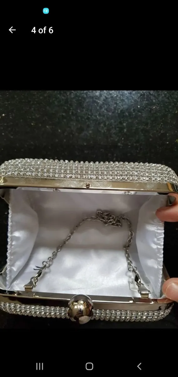 Wedding clutch bag diamonte - Image 3