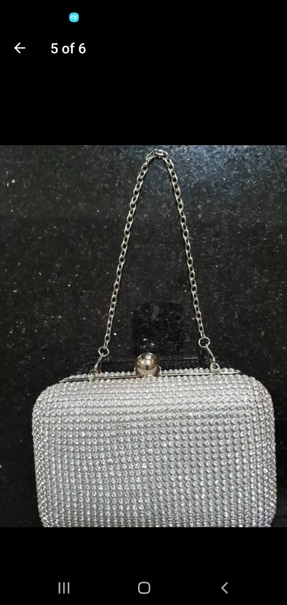 Wedding clutch bag diamonte - Image 4