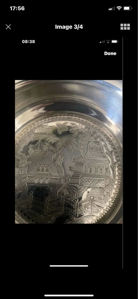 Silver Plated Wine Bottle Coaster - Image 1