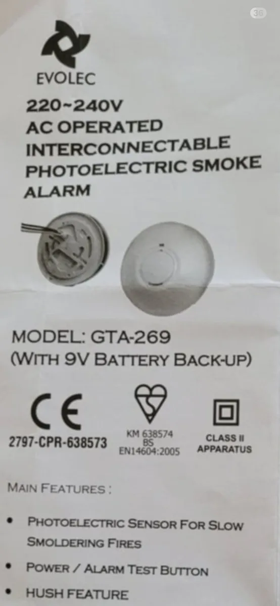 Lot of 9 Interconnectable Smoke & Heat Alarms - Image 4