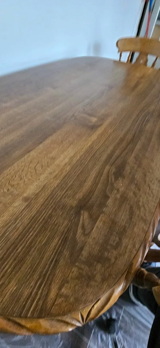 Oak Dining Table and 6 Chairs - Image 4