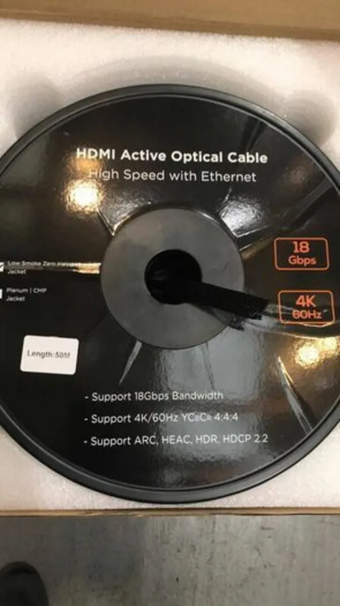 50 Meter Fibre Optic Cable Cable HDMI 4k - Image 2