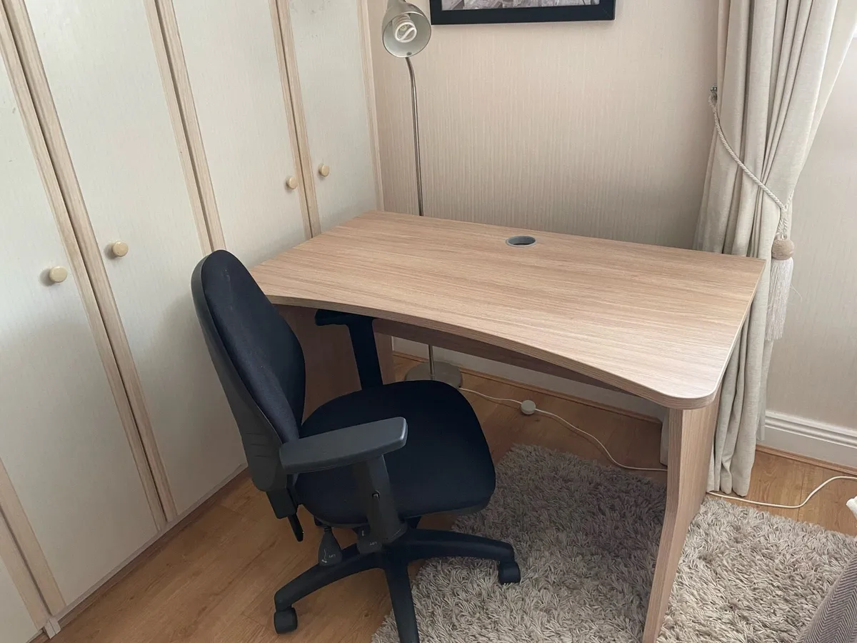 Desk, Chair and Standing Light - Image 1