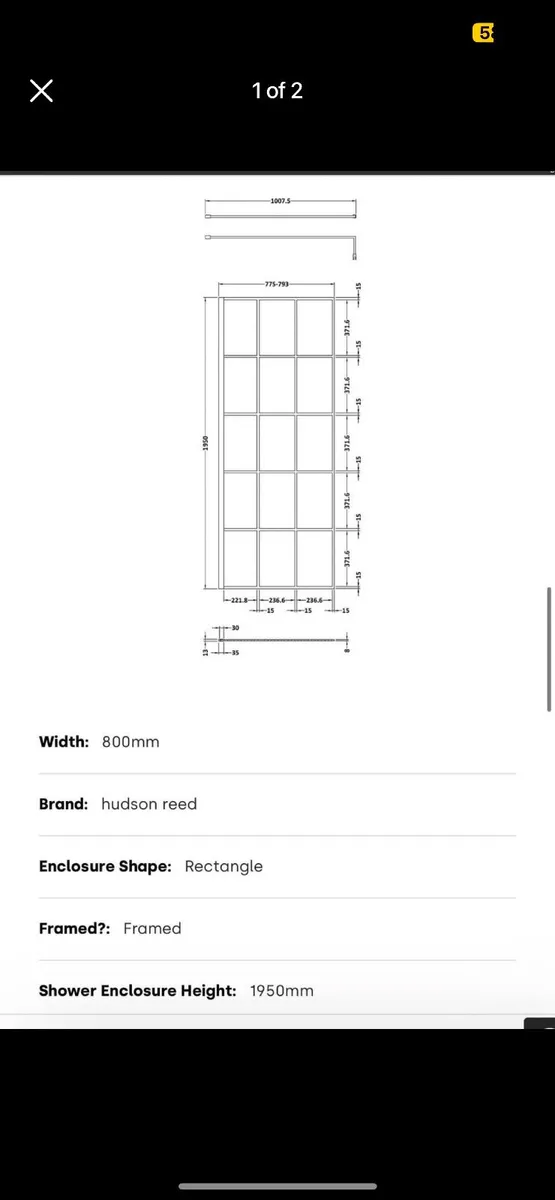 Shower screen - Image 1