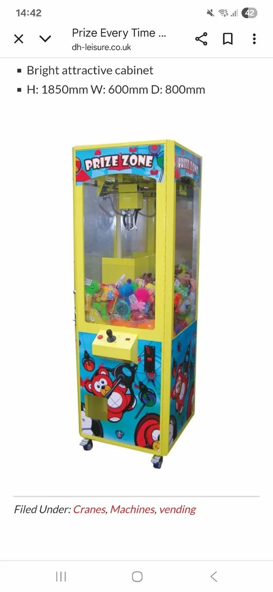 Prize Every Time Claw Machine - Image 1