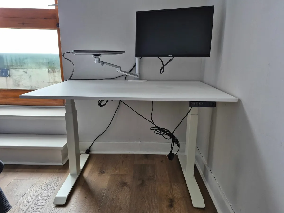 Sit-Stand Desk + Chair + Monitor Arm - Image 2