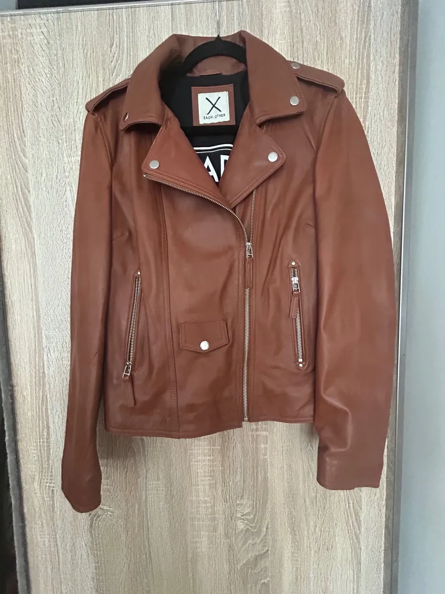 Each other leather jacket size uk10-12 new prp390 - Image 1