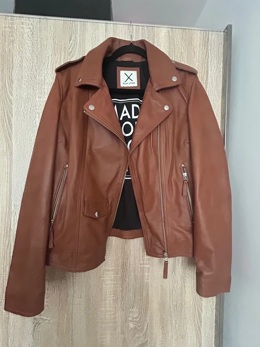 Each other leather jacket size uk10-12 new prp390 - Image 2