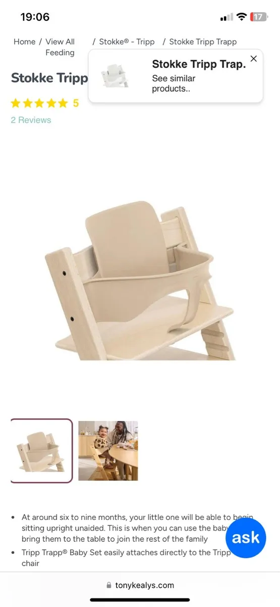 Stokke Tripp Trapp baby set - Image 3